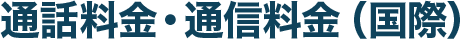 通話料金・通信料金（国際）