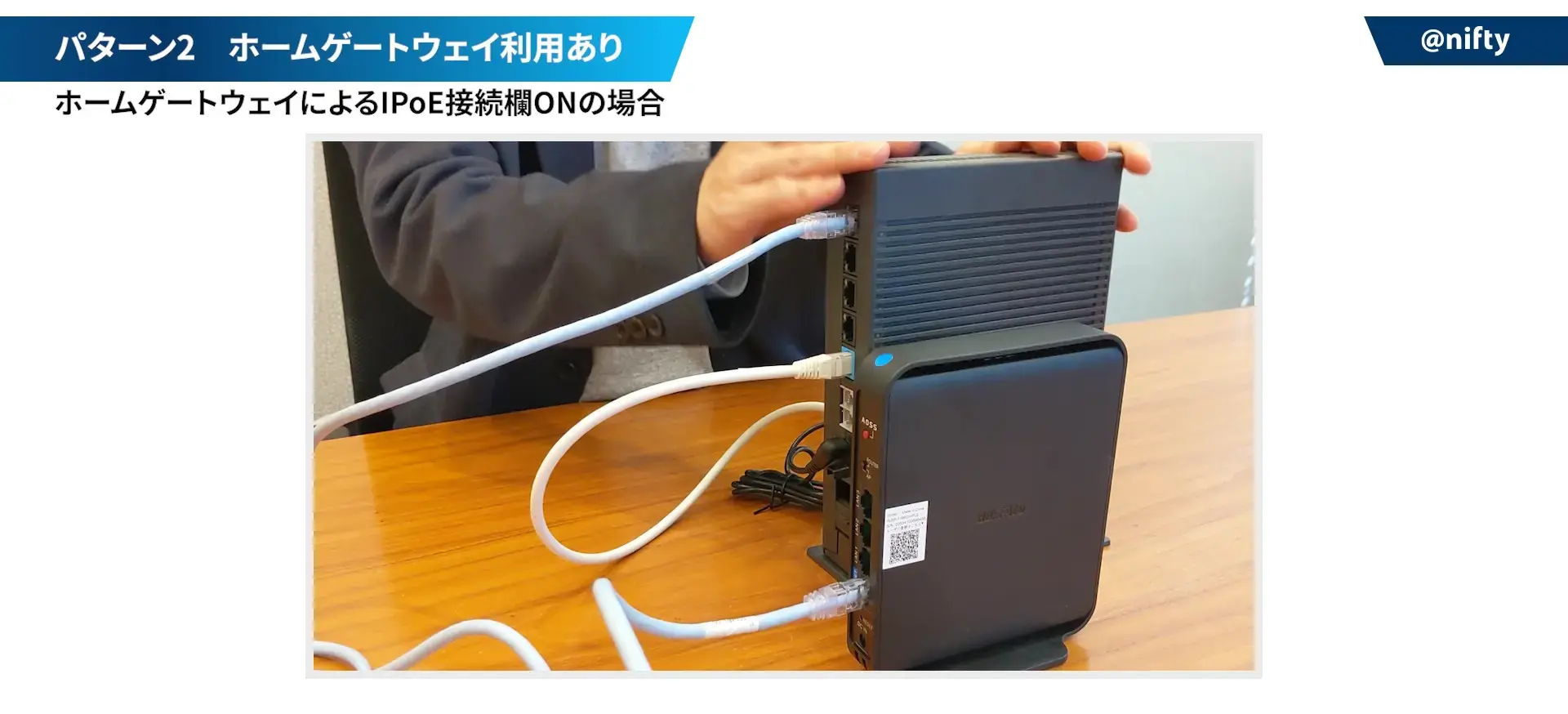 Fiルーターの設定変更方法の説明図