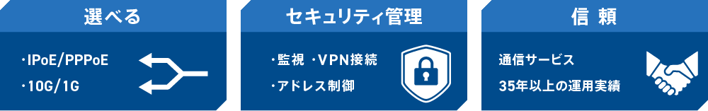 選べる・セキュア・信頼